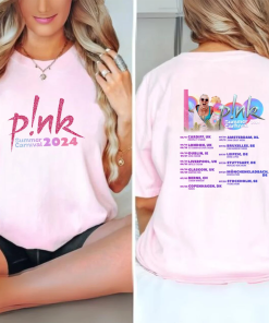 Personalised Pink Tour Tshirt. Concert t shirt…