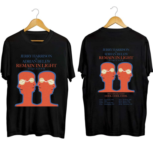 Jerry Harrison and Adrian Belew 2024 Tour Shirt, Remain In Light 2024 Tour Shirt, Jerry Harrison and Adrian Belew Fan Shirt