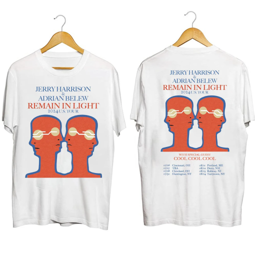 Jerry Harrison and Adrian Belew 2024 Tour Shirt, Remain In Light 2024 Tour Shirt, Jerry Harrison and Adrian Belew Fan Shirt