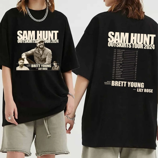 Sam Hunt 2024 Outskirts Tour Shirt, Sam Hunt Fan Shirt, Sam Hunt Country Music 2024 Tour Shirt, Outskirts 2024 Concert Shirt