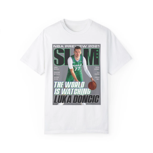 Luka Doncic Dallas Mavericks NBA Slam Cover Tee Shirt, Luka Doncic Shirt, Dallas Mavericks