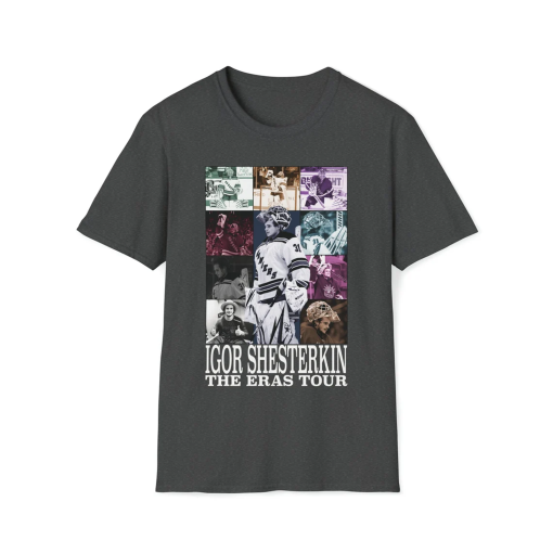 Igor Shesterkin The Eras Tour Unisex Softstyle T-Shirt, hockey, nhl, NYR merch, goalie, gift for her, gift for him, gift for nhl fans