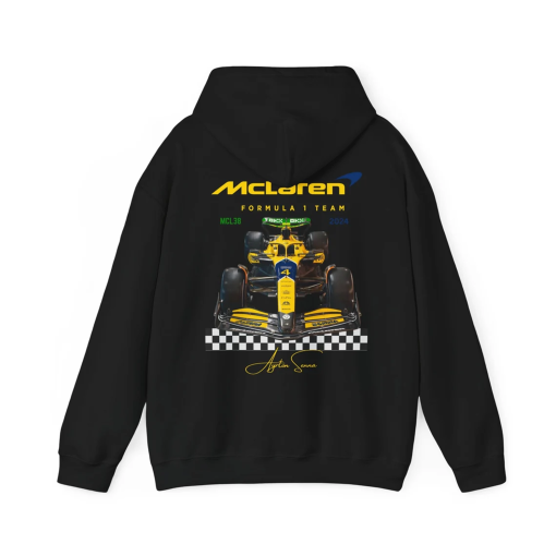 Mclaren 2024 Ayrton Senna Formula One Hoodie Heavy Blend Unisex Sweatshirt F1 Monaco Gift F1 driver Inspire Aesthetic Racing Clothing