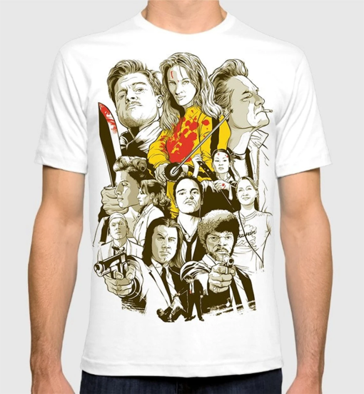 Quentin Tarantino Movies Art T-Shirt, Men’s Women’s