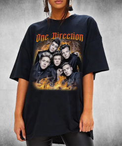 One Direction Retro T-shirt Best Rock Music…