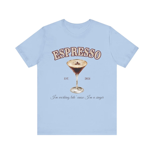 Espresso graphic T-Shirt- Sabrina Carpenter Inspired, Perfect natural retro cute Gift For her, band tee