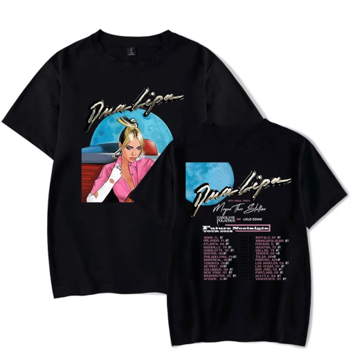 Dua Lipa Future Nostalgia Merch T-shirt Short Sleeve New Logo Women Men Sweatshirt Summer Tee Top Tshirt