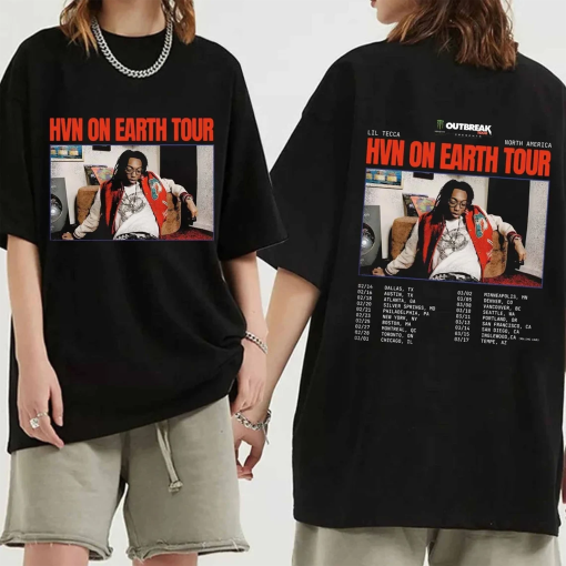 Lil Tecca HVN On Earth Tour 2024 Shirt, Lil Tecca Fan Shirt, Lil Tecca 2024 Concert Shirt, HVN On Earth 2024 Concert Shirt