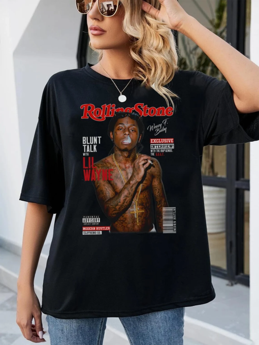 Lil wayne rolling stone Unisex Shirt Lil wayne, Lil wayne shirt, wayne vintage Tee, Hip Hop Shirt, Hip Hop, American Singer, Women Fans Gift