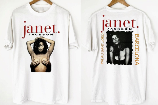 Janet Jackson Palau Sant Jordi Barcelona Tour 1995 TShirt, Janet Jackson World Tour Barcelona Shirt, Janet Jackson Tour Shirt, 90s Music Tee