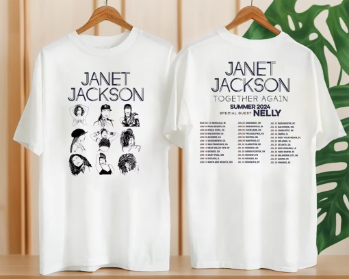 Janet Jackson Merch, Graphic Janet Jackson Tour 2024 Shirt, Janet Jackson Together Again Summer 2024 Concert Shirt, Janet Jackson Fan Gift