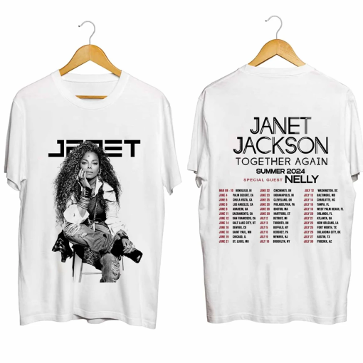 Janet Jackson Together Again Summer Tour 2024 Shirt, Janet Jackson Concert Shirt, Together Again 2024 Shirt, Janet Jackson Fan Gift