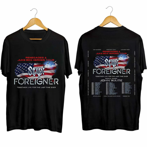 Styx and Foreigner Summer 2024 Tour Shirt, Styx and Foreigner Band Fan Shirt, Styx and Foreigner 2024 Tour Shirt, Summer 2024 Concert Shirt