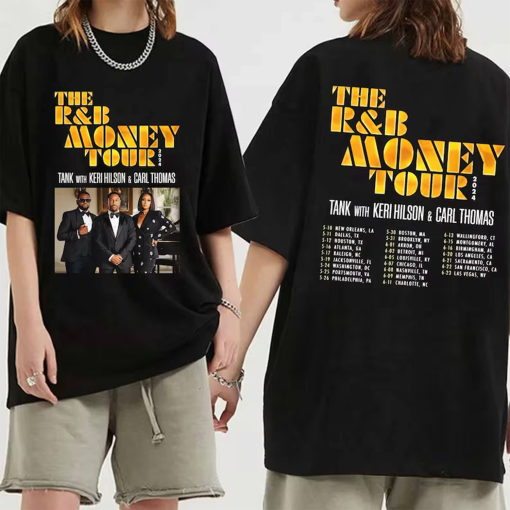 Tank with Keri Hilson and Carl Thomas – The R&B Money Tour 2024 Shirt, Tank with Keri Hilson and Carl Thomas Fan Shirt, RnB Money 2024 Tour