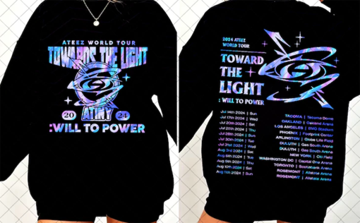 Ateez world tour, ateez concert shirt, ateez atiny, ateez tour shirt, towards the light, ateez tour 2024, ateez concert 2024