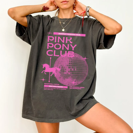 Chappell Roan Shirt | Pink Pony Club TShirt | Midwest Princess Tour | Sapphic Lesbian WLW Pride Music Tee | Comfort Colors