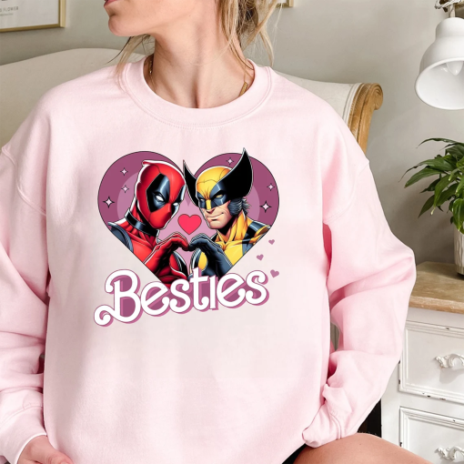 Cute Deadpool Wolverine Besties Forever Shirts, Wolverine Deadpool Movie Shirts, Superhero Best Friends Shirts, Deadpool 3 Movie Shirts