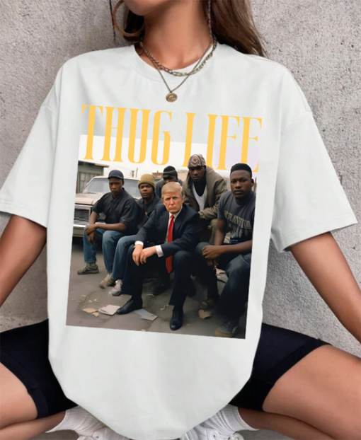 Trump Thug Life Gildan Tshirt| Sarcastic D.Trump Sweatshirt| Trump 2024 Comfort Tee