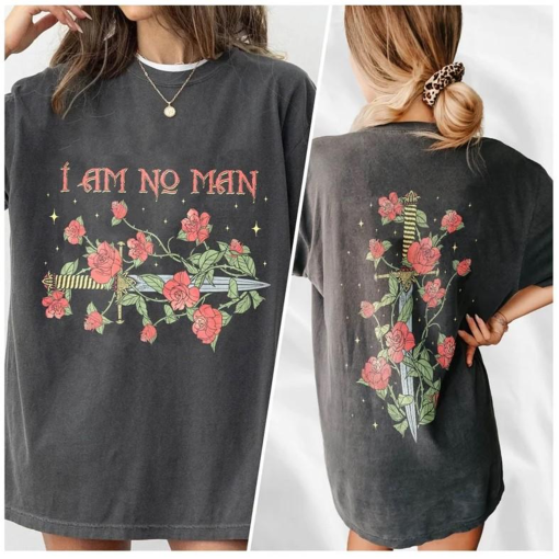 I am no man Comfort Color shirt, Fantasy Reader shirt, Book gift for her, Bookish gift, Bookish gift for her, Epic fantasy book, I am no man