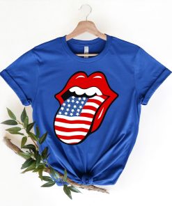 USA Rolling Tongue Shirt, Red White and…