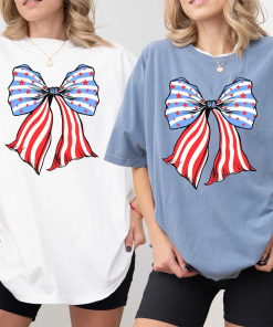 4th of July Bow Shirt, Comfort Colors…