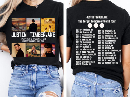 2024 Justin Timberlake Fall Tour Shirt, Forget Tomorrow World Tour Hoodie, Unisex Graphic Shirt, Justin Timberlake Concert Group T-Shirt