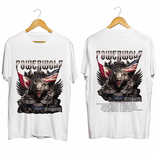 Powerwolf – North America Tour 2024 Shirt, Powerwolf Band Fan Shirt, Powerwolf 2024 Concert Shirt