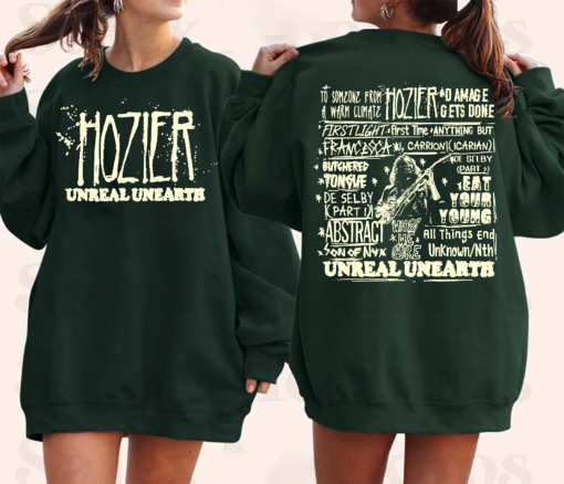 Hozier Unreal Unearth Both Sided Shirt, Full Album Hozier Shirt, Unreal Unearth Hozier Tour Shirt, Gift for Fans