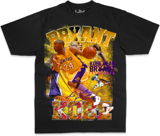 Kobe Bryant Winning T-Shirt – Premium 100% Cotton Free Delivery, Made in Canada, Unisex Oversized Fit, Graphic Tee Black Mamba, gift for him