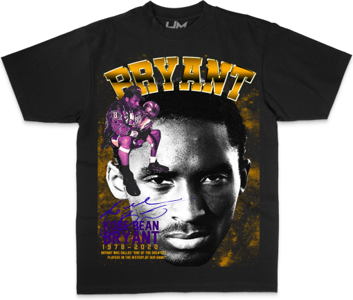 Kobe Bryant Winning T-Shirt – Premium 100% Cotton Free Delivery, Made in Canada, Unisex Oversized Fit, Graphic Tee Black Mamba, gift for him