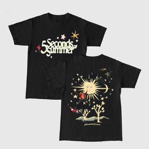 5SOS Double Side Shirt, 5SOS Shirt, 5SOS Starry Night Shirt, 5SOS Merch, 5SOS Shirt, 5 Seconds Of Summer Fan Shirt