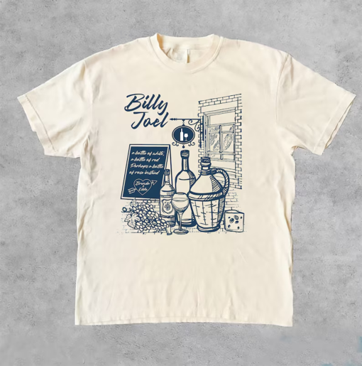 Comfort Colors® Vintage Billy Joel Concert Shirt, Vintage 80s Piano Man Glass Houses Billy Joel Fan Gifts Unisex T Shirt