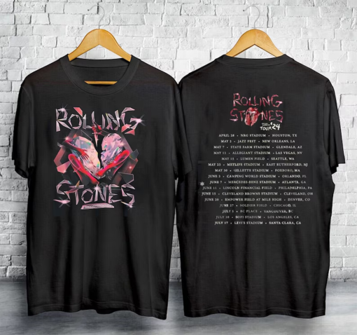 Rolling Stones 2024 Hackney Diamonds Tour Dates Shirt Unisex The Rolling Stones