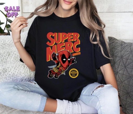 Deadpool Mario Super Merc Shirt, Wolverine Deadpool Movie Tee, Superhero Best Friends Shirt, Retro Superheroes Movies Fan Gift Shirt