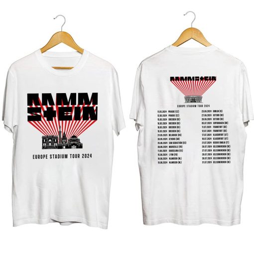 Ramms+ein Europe Stadium Tour 2024 Shirt, Rammstein 2024 Concert Shirt, Rock Band Shirt, Music Tour 2024 Concert Merch