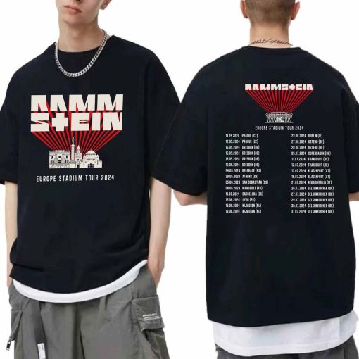 Ramms+ein Europe Stadium Tour 2024 Shirt, Rammstein 2024 Concert Shirt, Rock Band Shirt, Music Tour 2024 Concert Merch