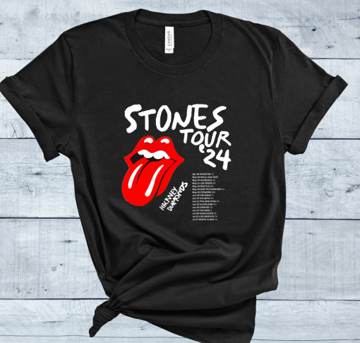 The Rolling Stones H. D. Tour 2024 Schedule List T-Shirt | Rolling Stones 2024 H.D Tour Shirt, Rolling Stones Shirt,