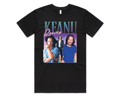 Keanu Reeves Homage T-shirt Tee Top Film Star Movie Icon Legend Retro 90’s Vintage Funny