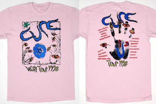 1992 The Cure Wish Tour T-Shirt, The Cure US Tour 1992 T-Shirt, The Cure Wish Tour Shirt, The Cure Band T-Shirt, 90s Rock Tee Shirt