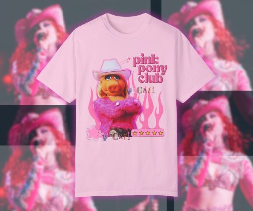 Pink Pony Club Shirt Chappell Roan Shirt Miss Piggy Muppets Unisex Comfort Colors Shirt Midwest Princess Shirt Chappell Roan Concert T-Shirt