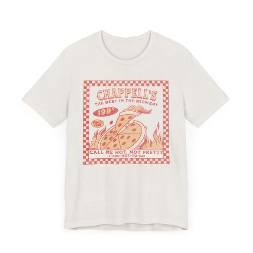 Chappell Roan HOT TO GO! Retro Pizza Graphic – Vintage Style Unisex Jersey Short Sleeve Tee