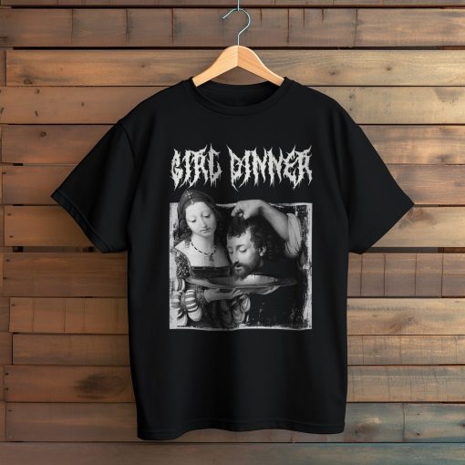 Girl Dinner T-shirt, Dark Humor Shirt, Funny Tshirt, Black Metal Tee, Feminist Shirt, Classic Art Tee, Witchy Shirt, Feminism Tee