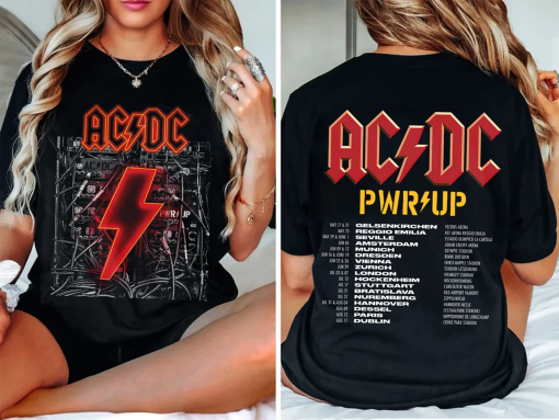 ACDC Band AC/DC Rock Music Band Pwr Up – Pwr Up Tour 2024 with Pwr Tour Dates T-Shirt, Men’s T-shirt Women’s T-shirt Children’s T-shirt