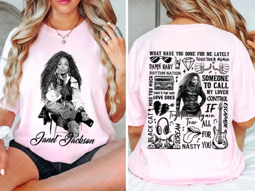 Queen of Pop Janet Jackson Shirt, Janet Jackson Fan Gift Shirt, Janet Jackson 90s Vintage Tee, Janet Jackson Together Again 2024 Tour Shirt