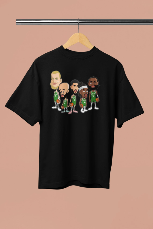 Boston Celtics, Finals, NBA Basketball t-shirt, Basketball fan, Jason Tatum, Jrue Hoilday, Derrick White, Jalen Brown, caricature