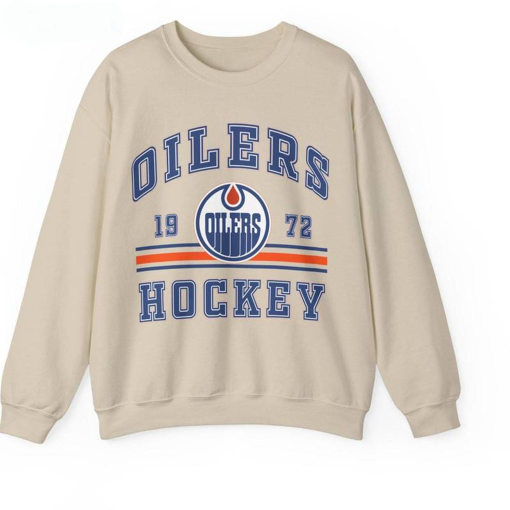 Vintage 90s Edmonton Oilers Shirt, Crewneck Edmonton Oilers Sweatshirt, Jersey Hockey