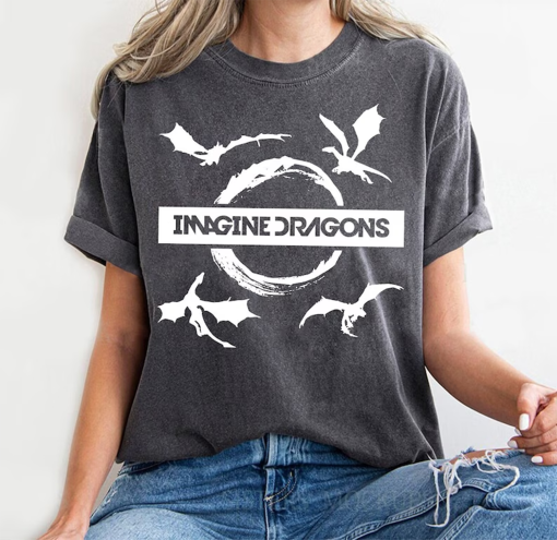 Vintage Imagine Dragons Shirt, Imagine Dragons T-Shirt, Imagine Dragons 2024 Tour Merch Shirt, Music Tour Merch, Shirt For Fan