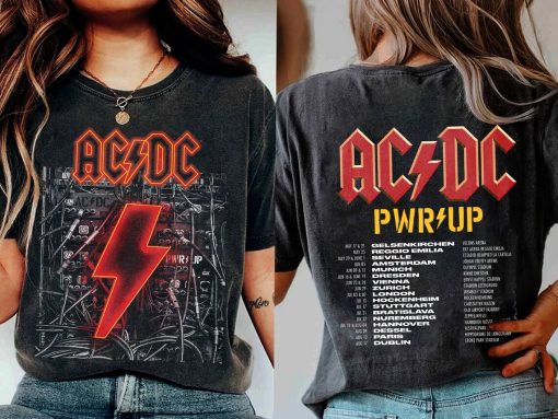 ACDC Band AC/DC Rock Music Band Pwr Up – Pwr Up Tour 2024 with Pwr Tour Dates T-Shirt, Men’s T-shirt Women’s T-shirt Children’s T-shirt