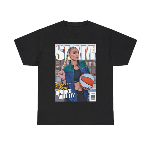 Cameron Brink Los Angeles LA Sparks WNBA March Madness Throwback Vintage Slam Cover Graphic Tee