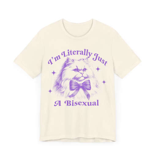 I’m literally just a bisexual | bi pride shirt | bisexual shirt | bi clothing | subtle | pride merch | cool queer shirt | queer owned shops